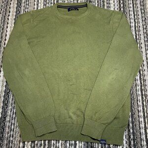 Springfield Men's Green Knit Sweater Jumper S Crew Neck Pullover